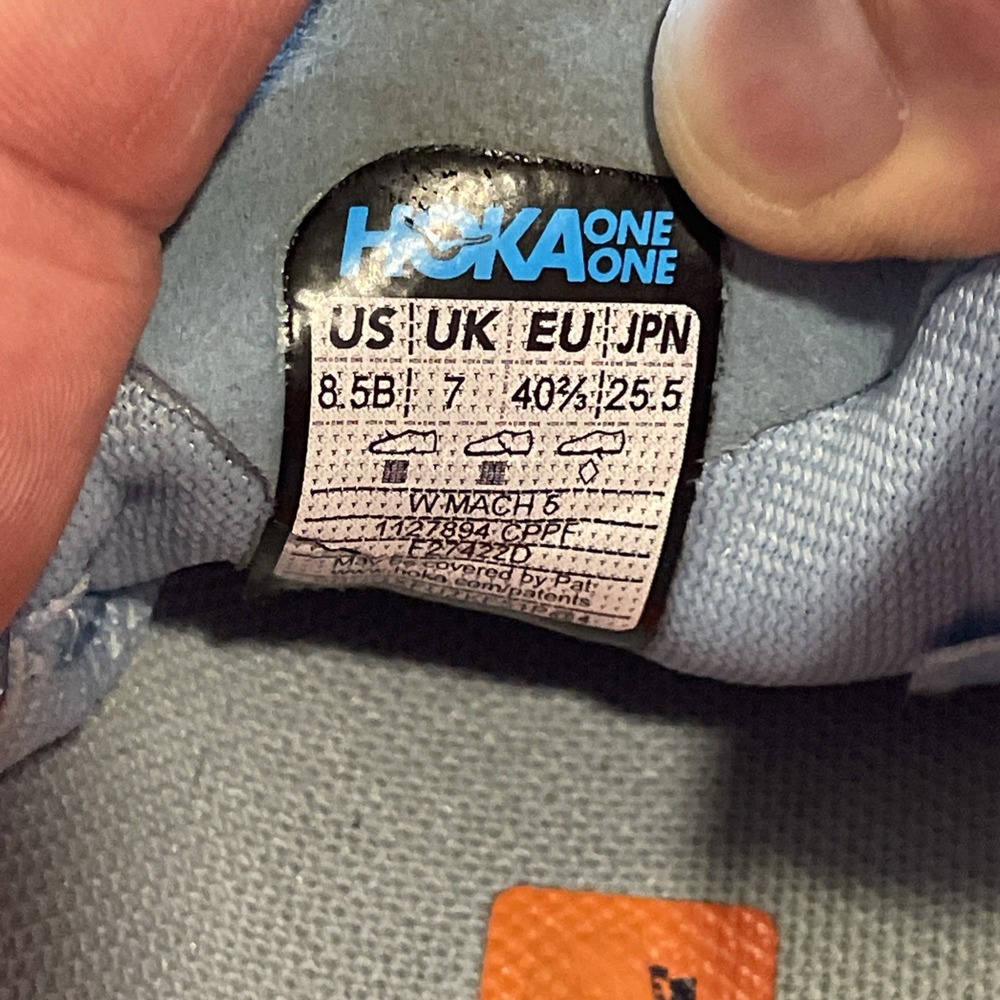 Hoka One One Mach 5 Shoes Women's Size 8.5B Orange Running Training‎ Comfort - Picture 10 of 10